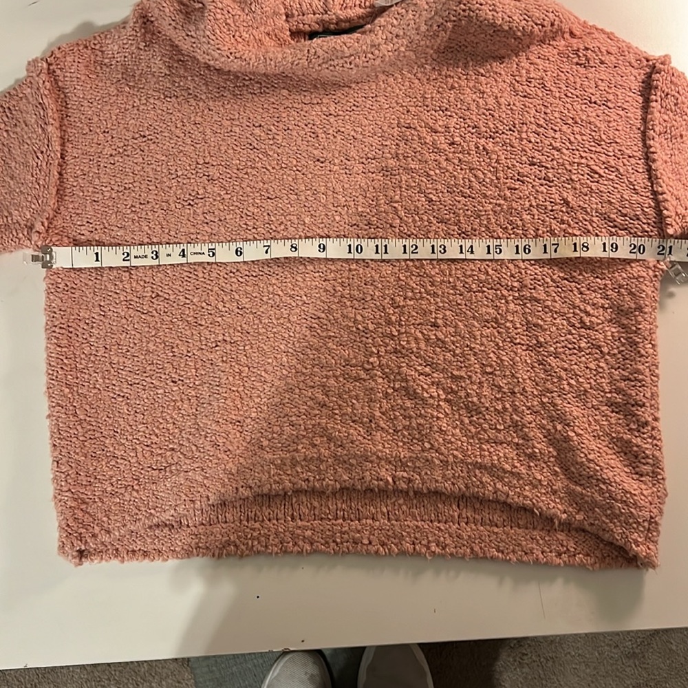 NWT American Eagle Rose Pink,Knit, Hooded, Sweater, Size Small - Picture 5 of 8